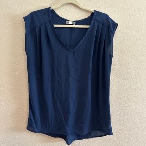 Navy Blue Flowing Tank